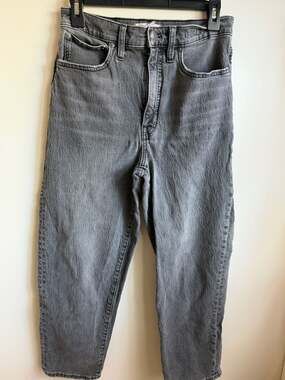 Madewell Balloon Jeans in Grey Wash Size 28